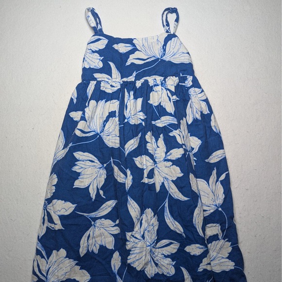 GAP Kids Blue Floral Babydoll Dress | Size L (10–11) - Picture 3 of 7